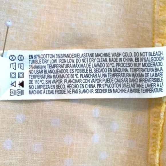 FOREVER 21 Dress, Size S, Yellow & White Polka Dot. - Picture 4 of 6
